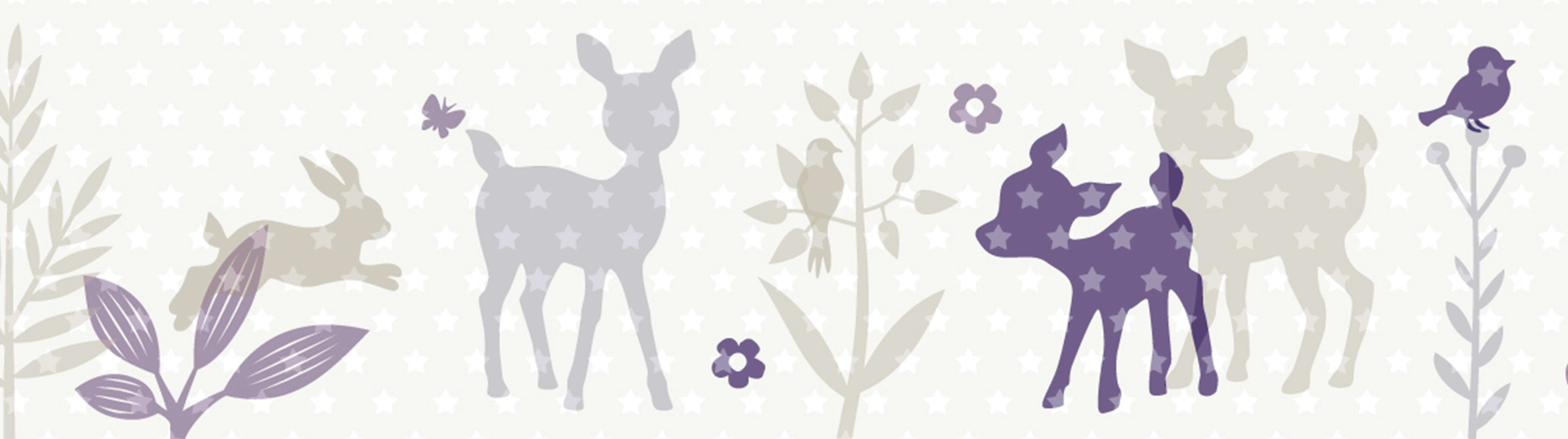 Bordure Haschen Rehe Lila Grau Beige Borduren Kinderzimmer Wandsticker Wandtattoos Fur Kinder Lovely Label Manche regeln für die 3d wandgestaltung: lovely label